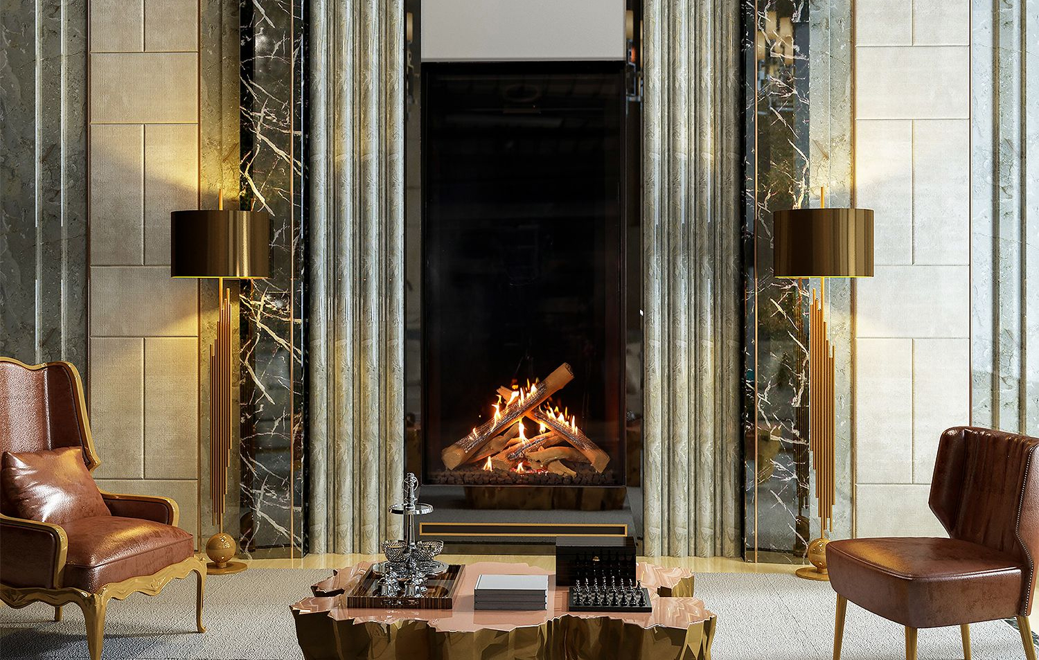 Reaching New Heights In Fireplace Design   Blog Img Tall Fireplace 